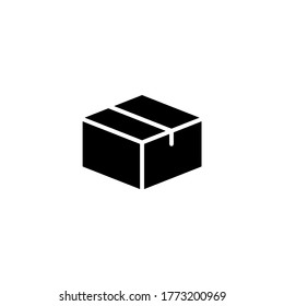 Product vector icon in black flat glyph, filled style isolated on white background