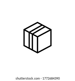 Product vector icon  in black line style icon, style isolated on white background