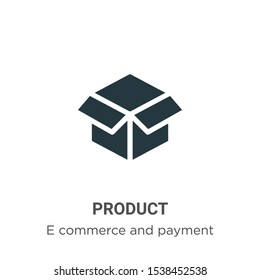 Product vector icon on white background. Flat vector product icon symbol sign from modern e commerce and payment collection for mobile concept and web apps design.