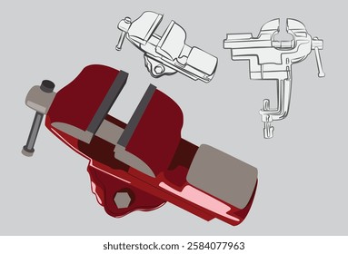 Product vector illustration of vise shape