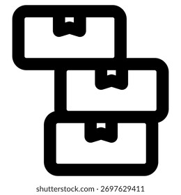 Producto Vector línea icono negrita