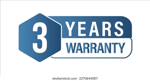 product warranty abstract, 3 year warranty vector icon