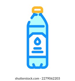 product water plastic bottle color icon vector. product water plastic bottle sign. isolated symbol illustration