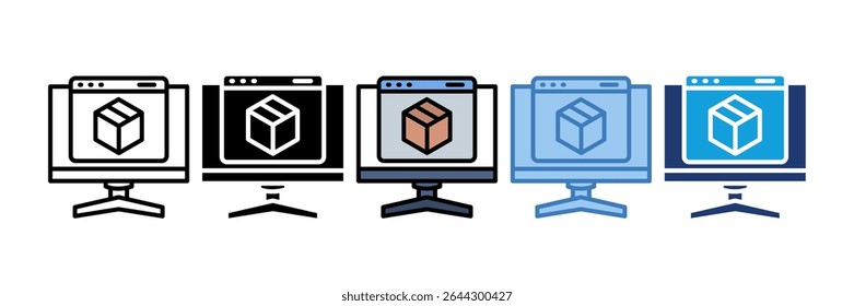 Elemento del icono del Sitio web del Producto para el diseño