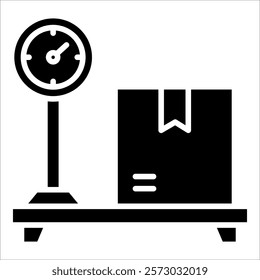 Product Weighing Icon Element For Design