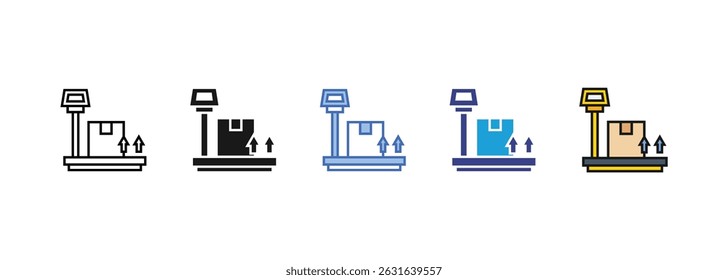 product weight icon sets collection multi style