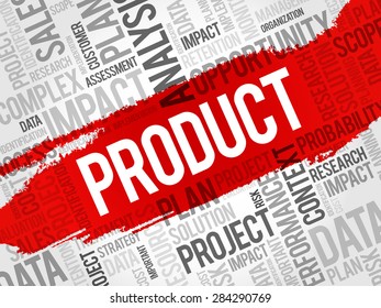 PRODUCT word cloud, business concept