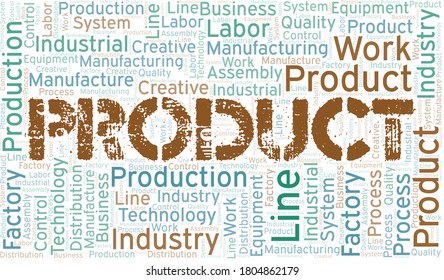 Product word cloud create with text only.