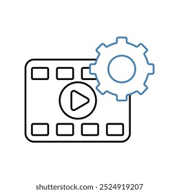 production concept line icon. Simple element illustration. production concept outline symbol design.