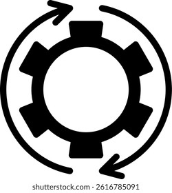 Production Control Glyph Vector Icon Design