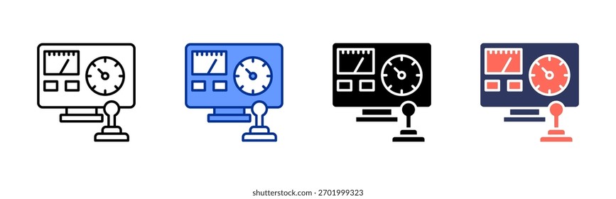 Conjunto de iconos del Panel de control de producción colección de estilo múltiple