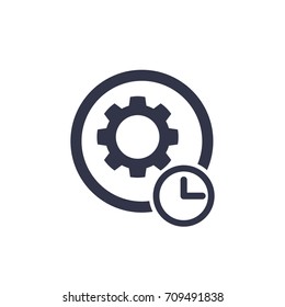 production cycle icon on white