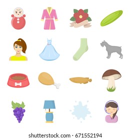 production, ecology, trekking and other web icon in cartoon style. leisure, business, shopping icons in set collection.