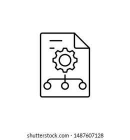 Production, file, setting icon. Element of business company icon