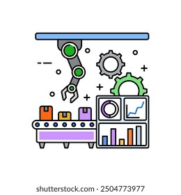 Production Fill Color Icon, Vector illustration