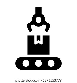 production glyph icon illustration vector graphic. Simple element illustration vector graphic, suitable for app, websites, and presentations isolated on white background