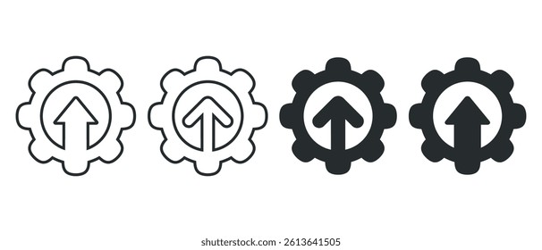 Production growth, operational excellence icon. Illustration vector