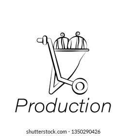 production hand draw icon. Element of farming illustration icons. Signs and symbols can be used for web, logo, mobile app, UI, UX