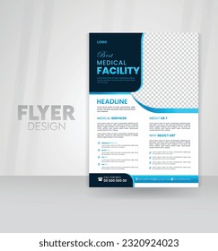 
Production of healthcare flyers for printing.  Health care cover template with a sample health insurance policy. Template format for A4. Graphic flyers are ready for printing and distribution