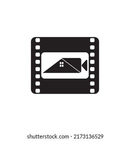 plantilla de diseño vectorial del logotipo de la casa de producción