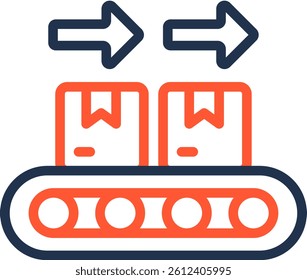 Production Icon Color Line Vector Illustration