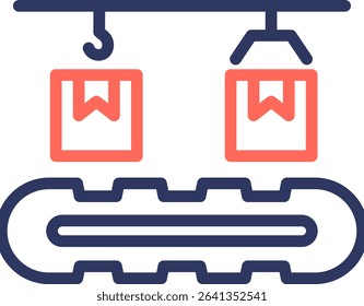 Production Icon Line Color Vector Illustration