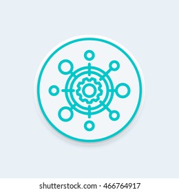 production icon, line sign