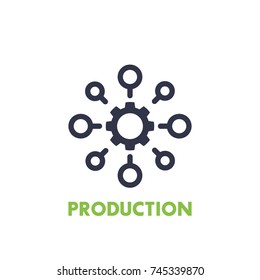production icon on white