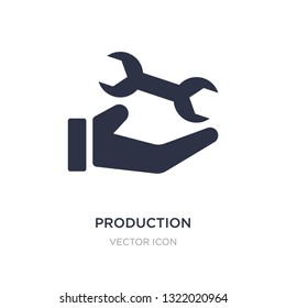 production icon on white background. Simple element illustration from Business and analytics concept. production sign icon symbol design.