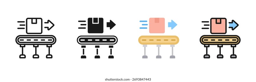 Paquete de iconos de producción en varios estilos