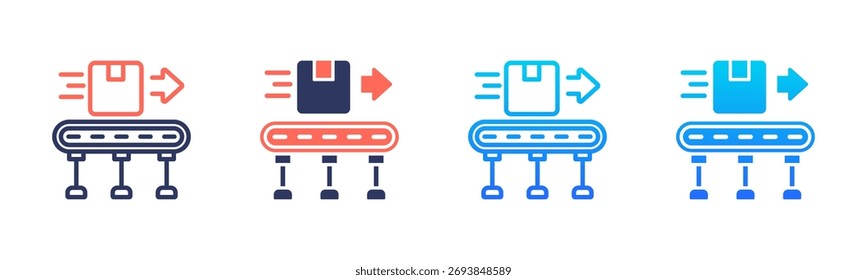 Paquete de iconos de producción en varios estilos