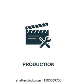 Production icon. Premium style design, pixel perfect production icon for web design, apps, software, printing usage.