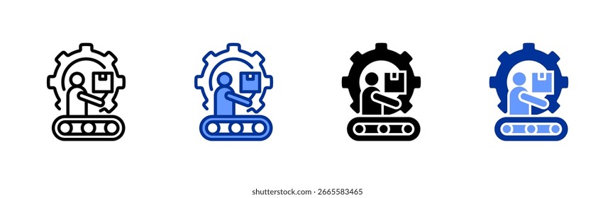 Production icon sheet multiple style collection