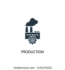 production icon. Simple element illustration. production concept symbol design. Can be used for web and mobile.