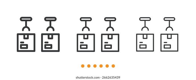 Produktions-Symbol. Dünne Linie Symbol Vektor