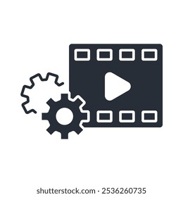 ícone de produção. vetor.Sinal editável de estilo traço.linear para usar a ilustração web design,logo.Symbol.