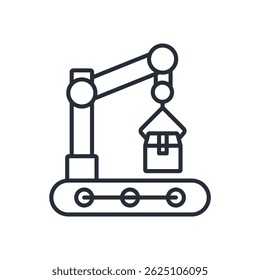 production icon. vector.Editable stroke.linear style sign for use web design,logo.Symbol illustration.