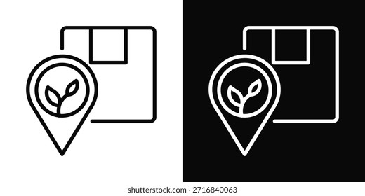 Estilo de fondo blanco y negro del icono de la producción