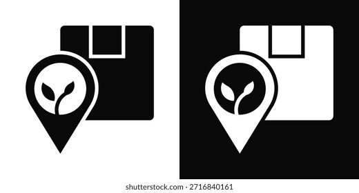 Estilo de fondo blanco y negro del icono de la producción