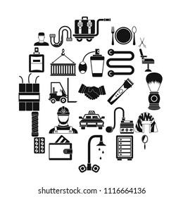Production icons set. Simple set of 25 production vector icons for web isolated on white background