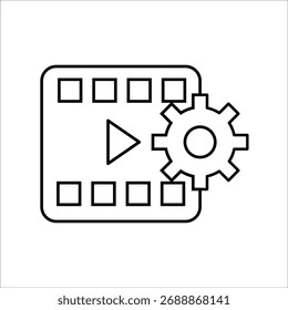 production icons. simple line vector
