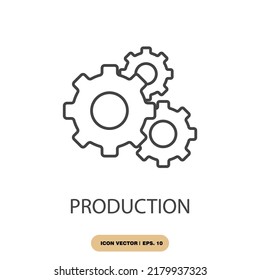production icons  symbol vector elements for infographic web