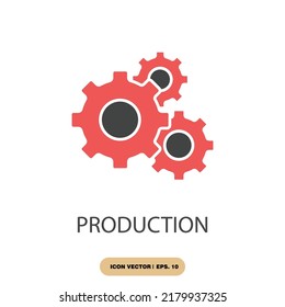 production icons  symbol vector elements for infographic web