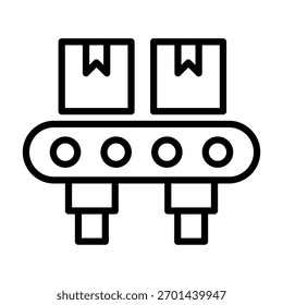 Production Line Icon Element For Design And Vector
