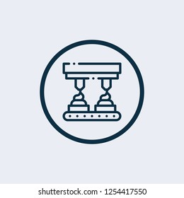 Production line industrial factory manufacturing process icon