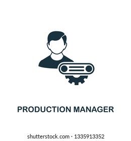 Production Manager icon. Creative element design from risk management icons collection. Pixel perfect Production Manager icon for web design, apps, software, print usage