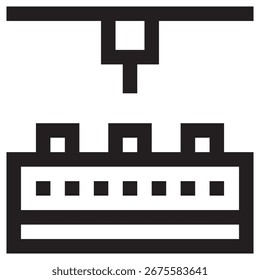 Icono de Vector moderno de producción: Plantilla de símbolos de ilustración mínima para el diseño de interfaz de usuario del App móvil de Web