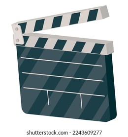 production movie clapperboard isolated icon
