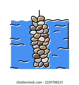 production mussel color icon vector. production mussel sign. isolated symbol illustration