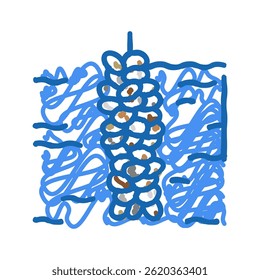 production mussel doodle icon sketch vector. production mussel sign. isolated symbol illustration